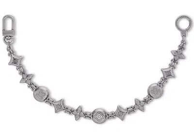 Pre-owned Louis Vuitton Men's  Western Chain Belt And Bag Charm In Aged Silver
