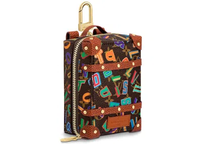 Pre-owned Louis Vuitton Men's  X Nba Backpack Trunk Bag Charm & Pouch Mini Monogram In Brown