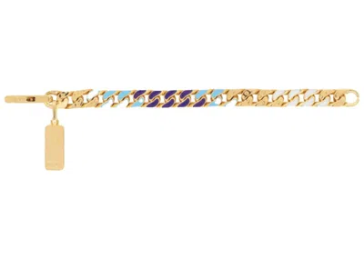 Pre-owned Louis Vuitton Men's  X Nba Chain Links Bracelet Xs In Gold