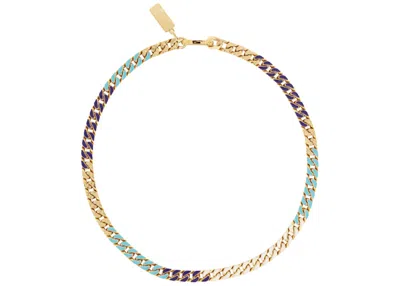 Pre-owned Louis Vuitton Men's  X Nba Chain Links Necklace Xs In Gold