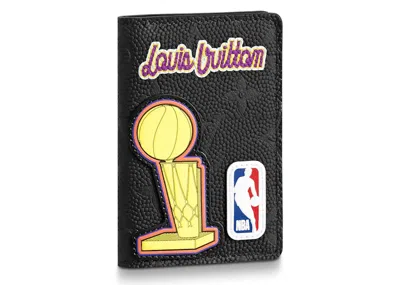 Pre-owned Louis Vuitton Men's  X Nba Hero Jacket Leather Pocket Organizer In Black