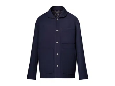 Pre-owned Louis Vuitton Men's  X Nigo Double Face Workwear Jacket In Deep Navy Blue