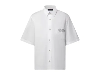 Pre-owned Louis Vuitton Men's  X Nigo Embellished Shortsleeved Shirt In White