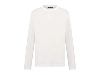 Pre-owned Louis Vuitton Men's  X Nigo Embossed Lv Longsleeved T-shirt In White