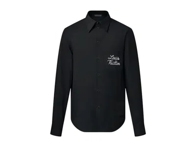 Pre-owned Louis Vuitton Men's  X Nigo Embroidered Signature Longsleeved Shirt In Black