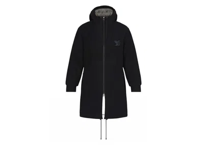 Pre-owned Louis Vuitton Men's  X Nigo Embroidered Square Lv Padded Molskin Parka In Jacket Noir