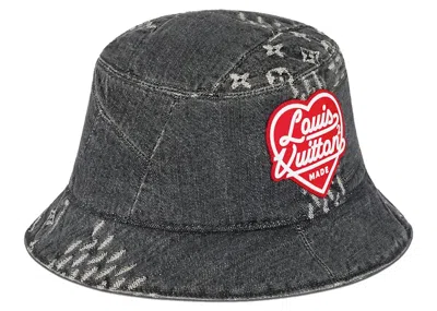 Pre-owned Louis Vuitton Men's  X Nigo Lv Made Bucket Hat In Black