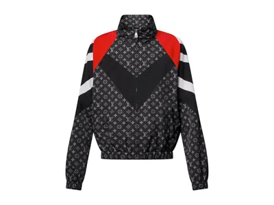 Pre-owned Louis Vuitton Men's  X Nigo Monogram Printed Nylon Tracksuit Top In Graphite In Gray