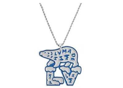 Pre-owned Louis Vuitton Men's  X Nigo Mountain Bear Necklace In Silver