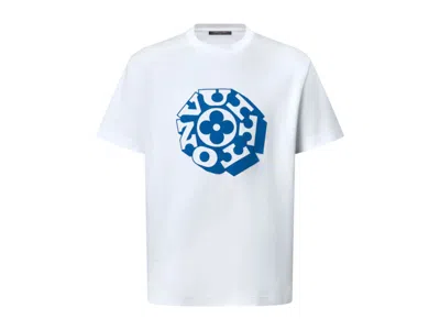Pre-owned Louis Vuitton Men's  X Nigo Printed Signature T-shirt In Milky White
