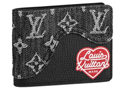 Pre-owned Louis Vuitton Men's  X Nigo Slender Wallet Monogram In Black