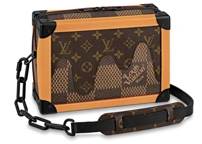 Pre-owned Louis Vuitton Men's  X Nigo Soft Trunk Damier Ebene Giant In Brown