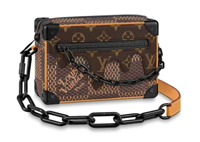 Pre-owned Louis Vuitton Men's  X Nigo Soft Trunk Damier Ebene Giant Mini In Brown