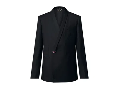 Pre-owned Louis Vuitton Men's  X Nigo Tailored Kimono Doublebreasted Jacket In Black