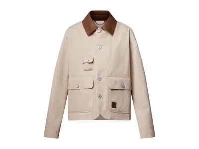 Pre-owned Louis Vuitton Men's  X Nigo Workwear Gardening Jacket In Light Beige In Sand