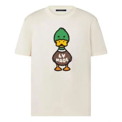 Pre-owned Louis Vuitton Men's  X Nigo2 Crossover Lv2 Ss22 Cartoon Printing Cozy Short Sleeve White