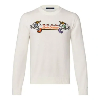 Pre-owned Louis Vuitton Men's  X Nigo2 Crossover Lv2 Ss22 Dragon Cartoon Printing Pullover White