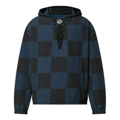 Pre-owned Louis Vuitton Men's  X Nigo2 Crossover Lv2 Ss22 Grid Drawstring Navy Blue