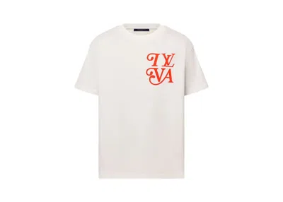 Pre-owned Louis Vuitton Men's  X Something In The Water I Lv Va Printed T-shirt In White/red