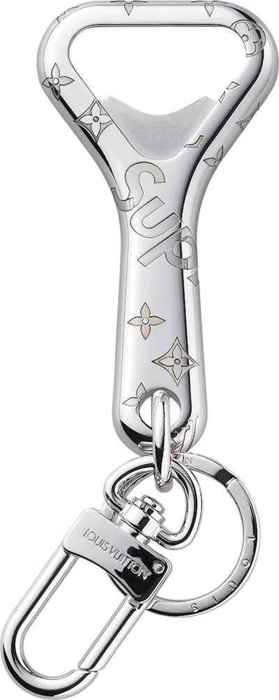 Pre-owned Louis Vuitton Men's  X Supreme Key Chain In Silver