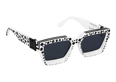 Pre-owned Louis Vuitton Men's  X Yayoi Kusama 1.1 Millionaires Infinity Dots Sunglasses In White/black (z1900e) In Multi