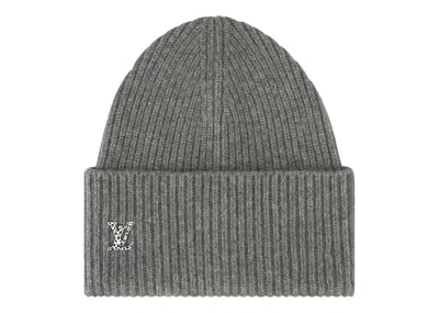 Pre-owned Louis Vuitton Men's  X Yayoi Kusama Infinity Dots Beanie In Gray