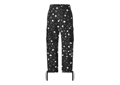 Pre-owned Louis Vuitton Men's  X Yayoi Kusama Monogram Painted Dots Cargo Pants In Sea Lion Grey