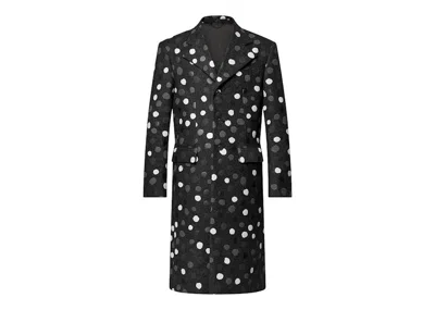 Pre-owned Louis Vuitton Men's  X Yayoi Kusama Painted Dots Printed Coat In Sea Lion Grey In Gray