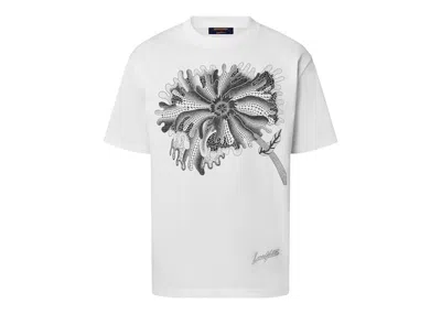 Pre-owned Louis Vuitton Men's  X Yayoi Kusama Psychedelic Flower Regular T-shirt In Milky White