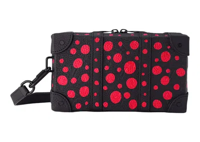 Pre-owned Louis Vuitton Men's  X Yayoi Kusama Soft Trunk Wearable Wallet In Black/red In Multi