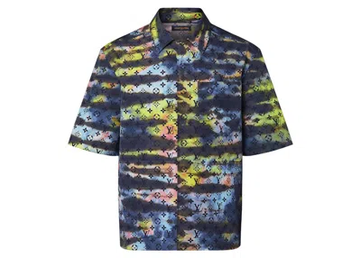 Pre-owned Louis Vuitton Men's  Zipped Monogram Tiedye Shirt In Multi