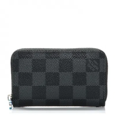 Pre-owned Louis Vuitton Men's  Zippy Coin Purse Vertical Damier Graphite In Multi