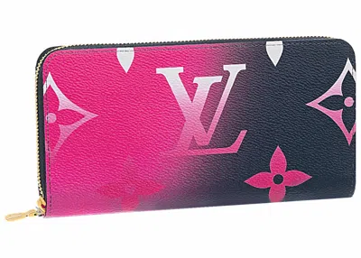 Pre-owned Louis Vuitton Men's  Zippy Wallet In Midnight Fuchsia