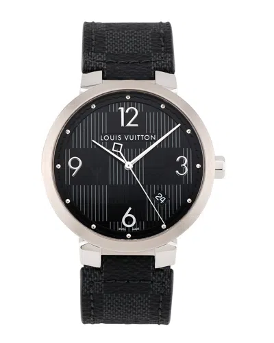 Louis Vuitton Men's Tambour Damier Graphite Watch In Multi