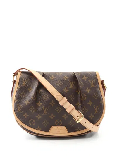 Pre-owned Louis Vuitton Menilmontant Pm Shoulder Bag In Brown