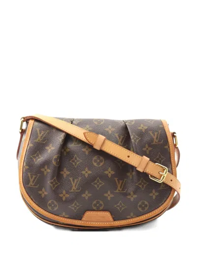 Pre-owned Louis Vuitton Menilmontant Pm Shoulder Bag In Brown