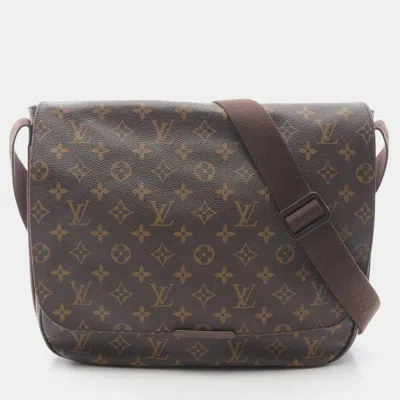 Pre-owned Louis Vuitton Messenger Barbour Mm Shoulder Bag Monogram Canvas In Brown