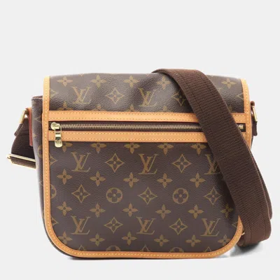 Pre-owned Louis Vuitton Messenger Pm Bosphore Crossbody Shoulder Bag Monogram In Brown