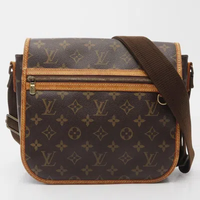 Pre-owned Louis Vuitton Messenger Pm Bosphore Shoulder Bag Monogram Canvas In Brown