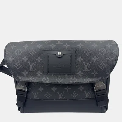 Pre-owned Louis Vuitton Messenger Voyage Black Monogram Eclipse Canvas Crossbody Bag