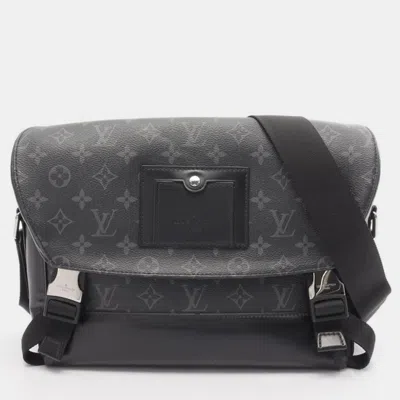 Pre-owned Louis Vuitton Messenger Voyage Pm Monogram Eclipse In Black