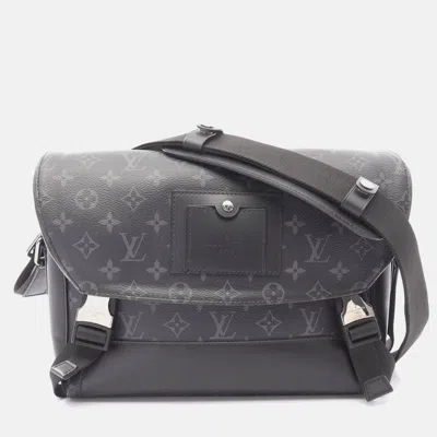 Pre-owned Louis Vuitton Messenger Voyage Pm Shoulder Bag Monogram Eclipse Black
