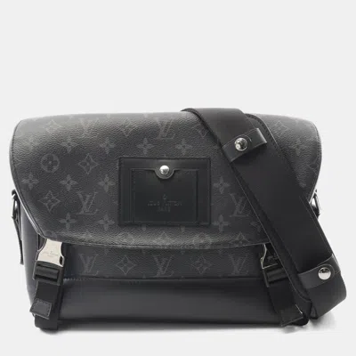 Pre-owned Louis Vuitton Messenger Voyager Pm Shoulder Bag Monogram Eclipse In Black