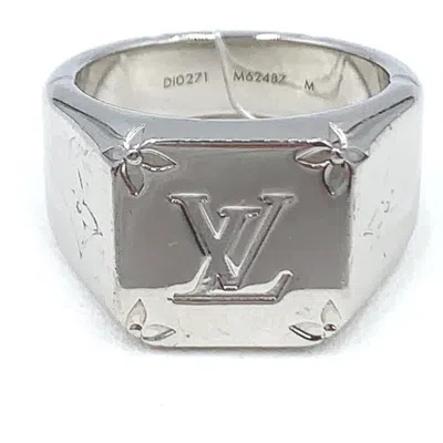 Pre-owned Louis Vuitton Metal Band Ring () In Silver