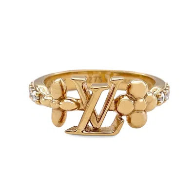 Pre-owned Louis Vuitton Metal Rhinestone Band Ring ()