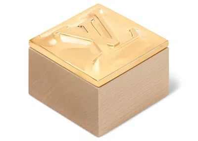 Pre-owned Louis Vuitton Metalgram Box In Gold