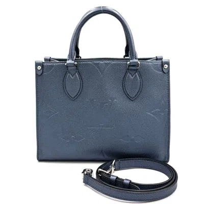 Pre-owned Louis Vuitton Metallic Blue Leather Handbag Shoulder Bag ()