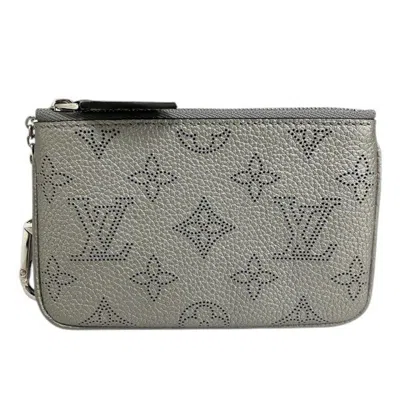 Pre-owned Louis Vuitton Metallic Gray Leather Coin Purse/coin Case ()