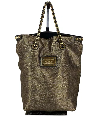 Louis Vuitton Metallic Leather Metallic Jacquard Double Jeu (authentic Pre-loved)