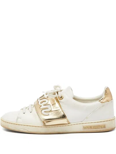 Pre-owned Louis Vuitton Metallic Logo-embellished Sneakers